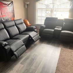 Brand New Power Reclining Sofa and Loveseat / Sofa y Loveseat Reclinables Eléctricos Nuevos a Estrenar....fast Delivery 🚚 