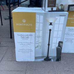 Portfolio Torchiere with Night light