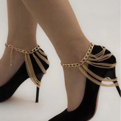 Gorgeous Set of Two Gorgeous Layered Chains Anklets