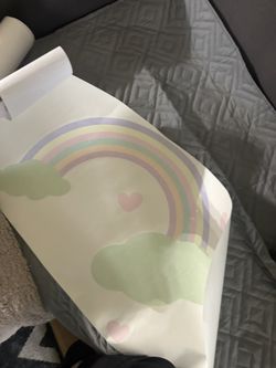 Rainbow Wall Pastel Cloud Decal 