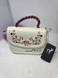 Loungefly Cream & Red Floral Crossbody Bag