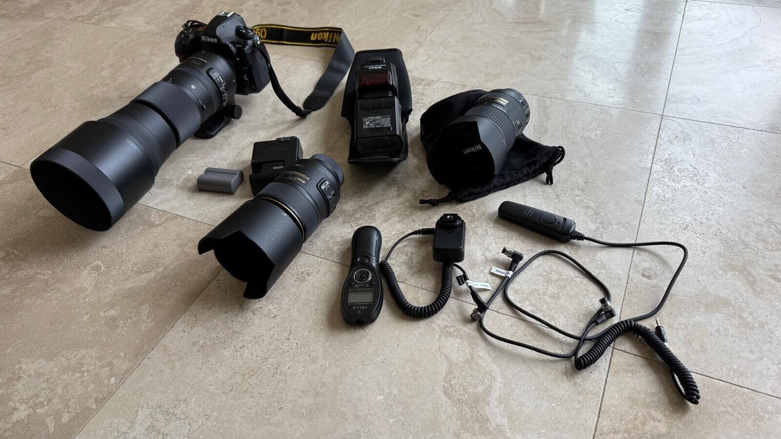 Nikon D850 Camera with 3 Lenses, 1 Flash, 1 Wireless & 1 Wired Shutter Releases