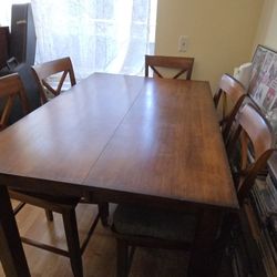 Solid Wood Dining Table & 6 Chairs