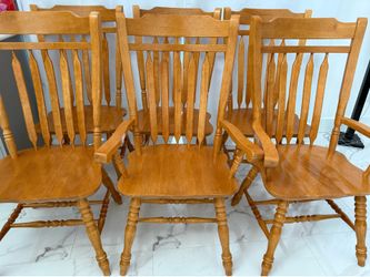 6 oak table dining room kitchen chairs
