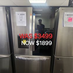 26 Cu. Ft. Smart Instaview Counter Depth Max French Door Refrigerator 