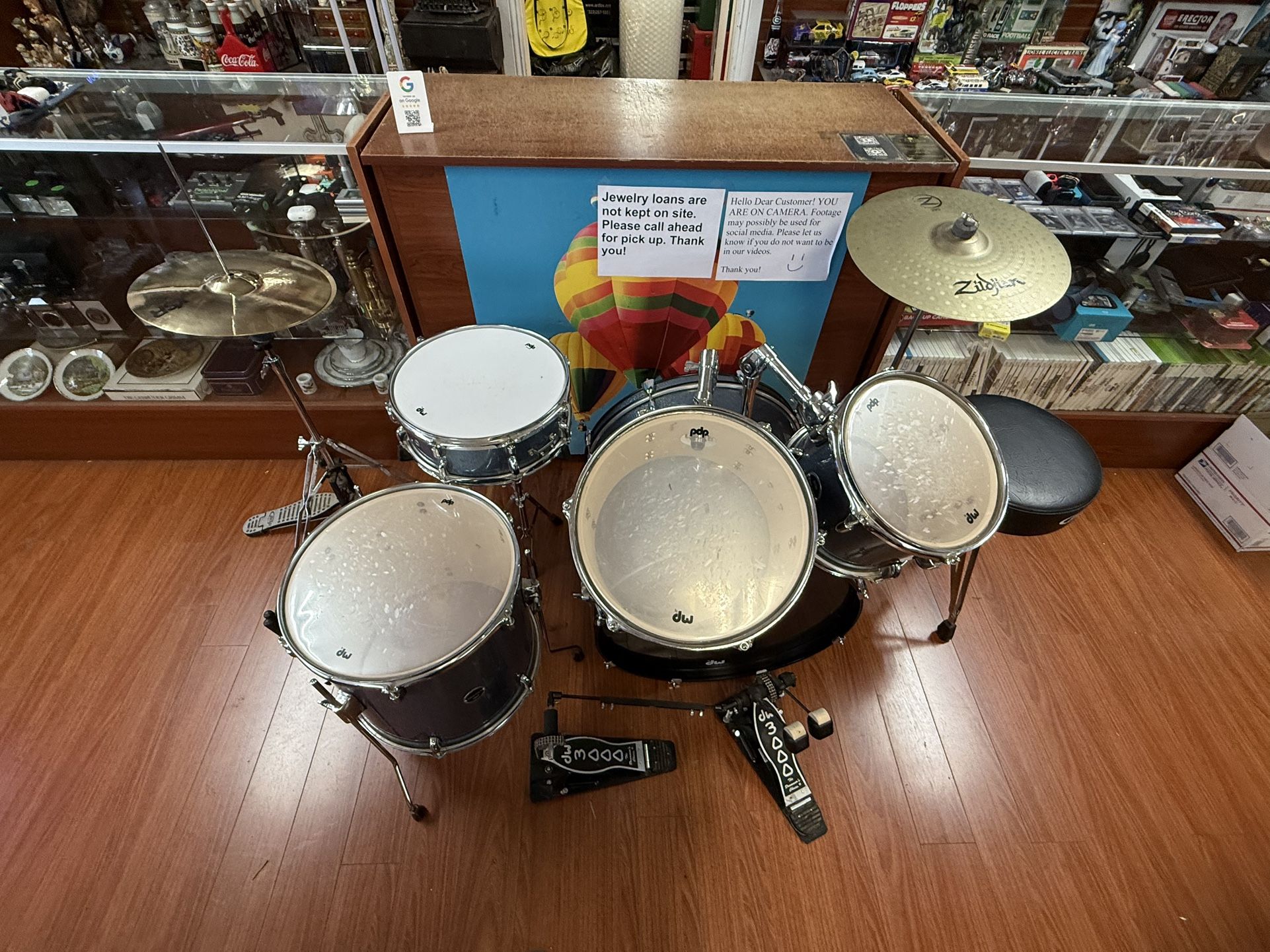 Encore 5pc Drum Set W Upgraded Hardware & Cymbals