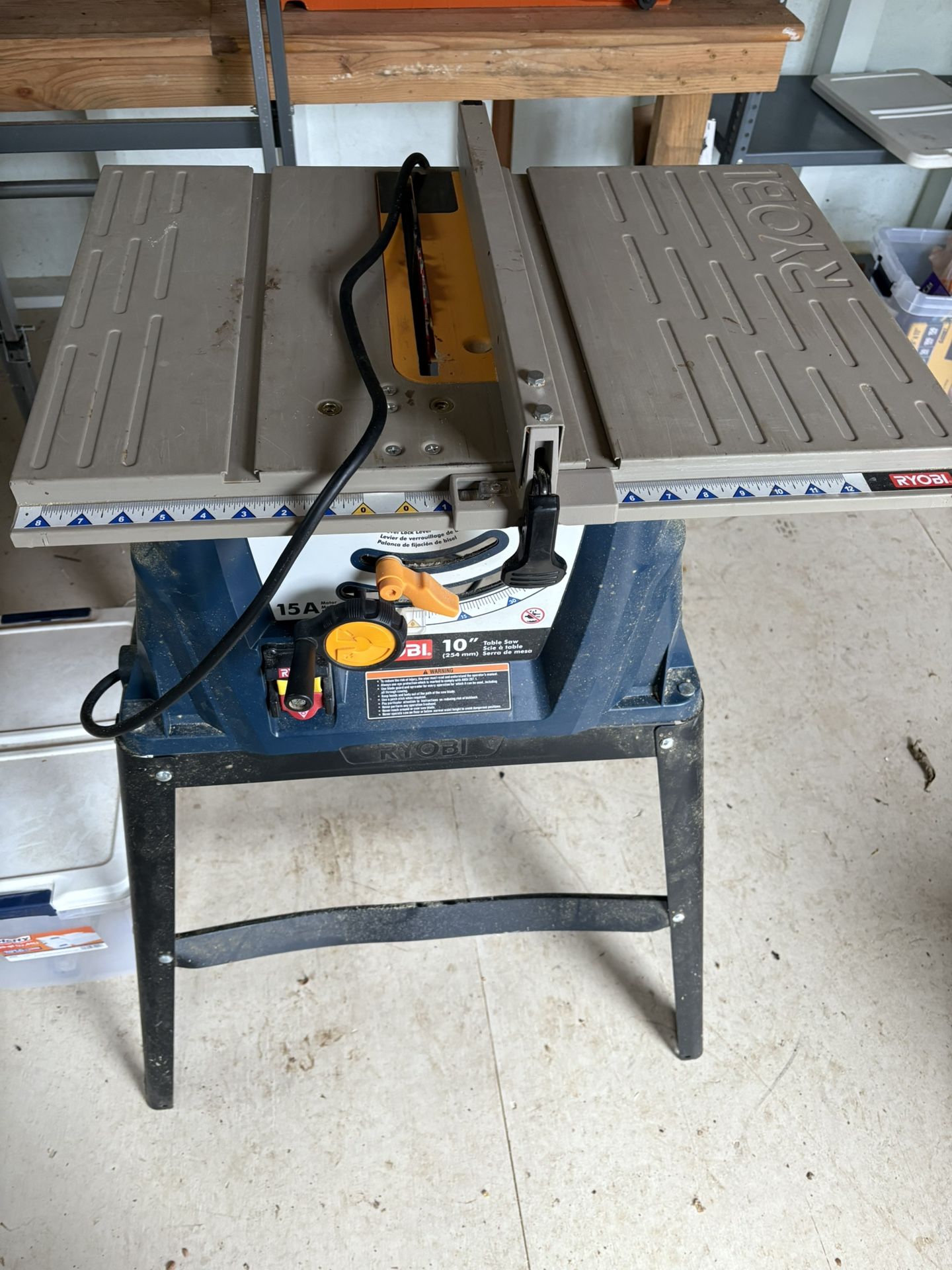 Ryobi Table Saw, 10 In. Fixed Base