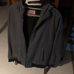 Levi's Grey Jacket Black Wool Inside 