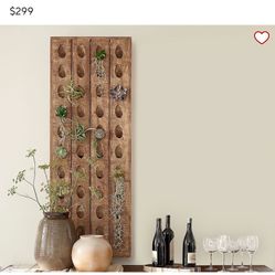 Potterybarn Decorative French Wine Bottle Riddling Wall Rack