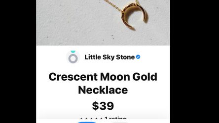 Upside down crescent moon necklace
