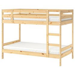 Used IKEA Mydal Bunk Bed $80 for everything,  Includes mattresses and bedding