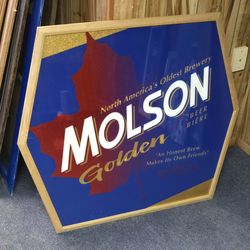 Molson Golden Beer Sign for bar, basement, mancave