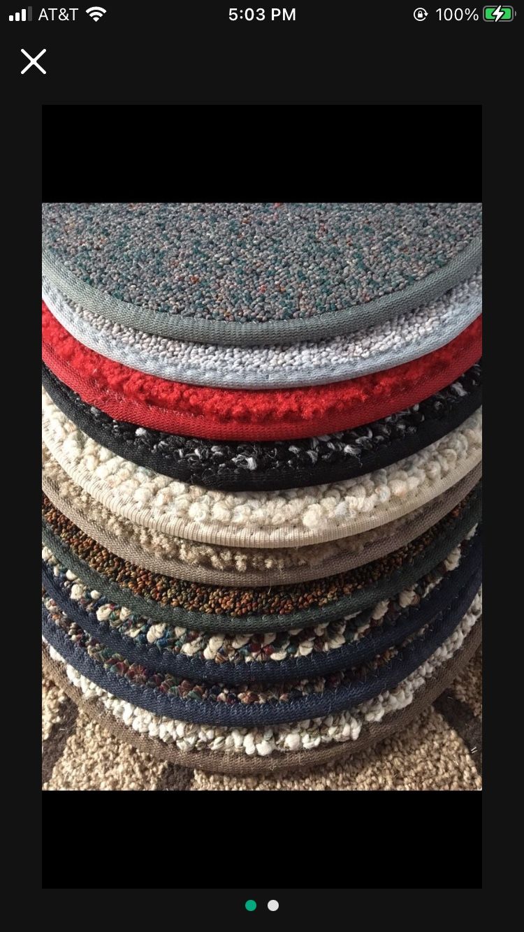 Set Of Ten Carpet Rounds (edged)