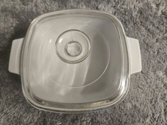 Vintage solid white corningware casserole dish