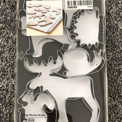 NEW IKEA Drommar Woodland Animals Metal Cookie Cutter Set of 6