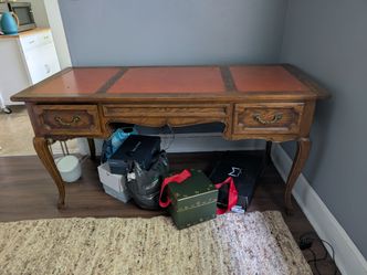 Leather top executive desk