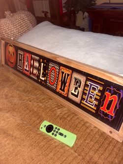 Halloween Framed Wood Sign