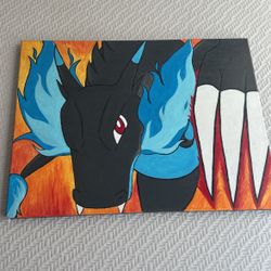 1 Of 1 Charizard X Hand Painted Artwork 