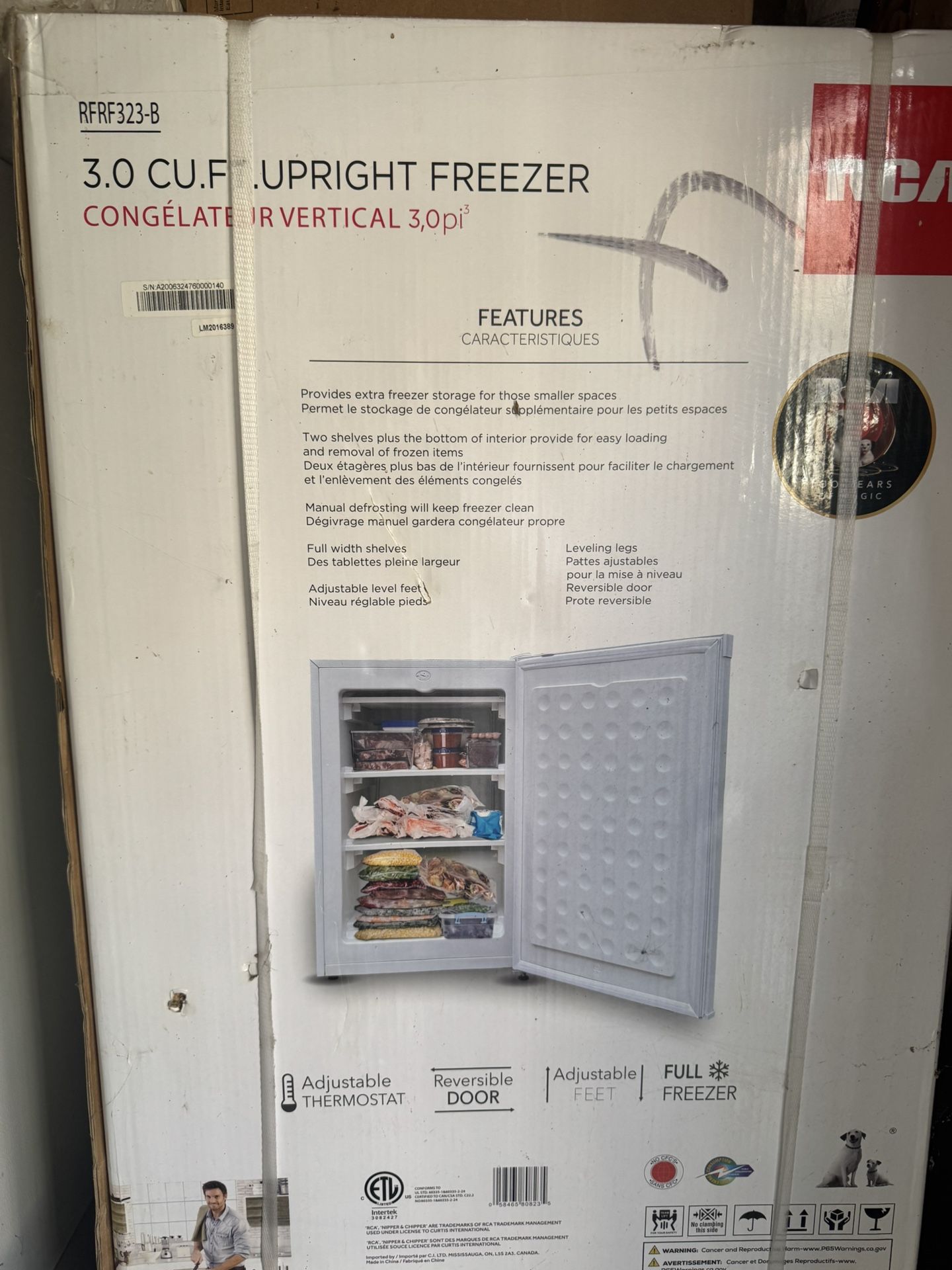 RCA 3.0 Upright Freezer NEW