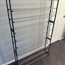 Plastic 10-Shelf Shoe Rack