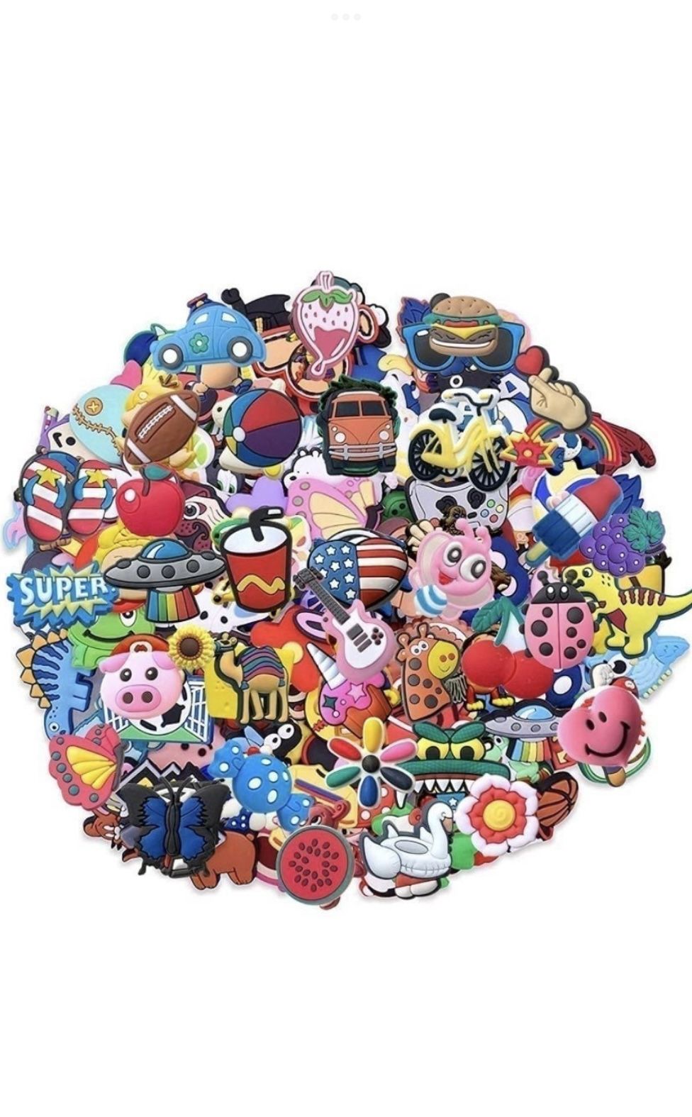 100 Pieces Croc Charms Jibbitz