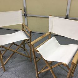 folding bamboo director chairs set of 4