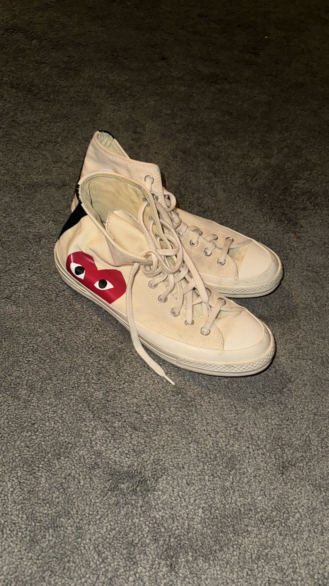 converse comes de garçons size 8.5 men’s