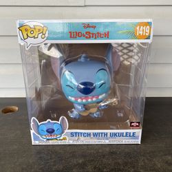 Disney Lilo & Stitch - Stitch with Ukulele TargetCon # 1419 Jumbo Funko Pop NEW