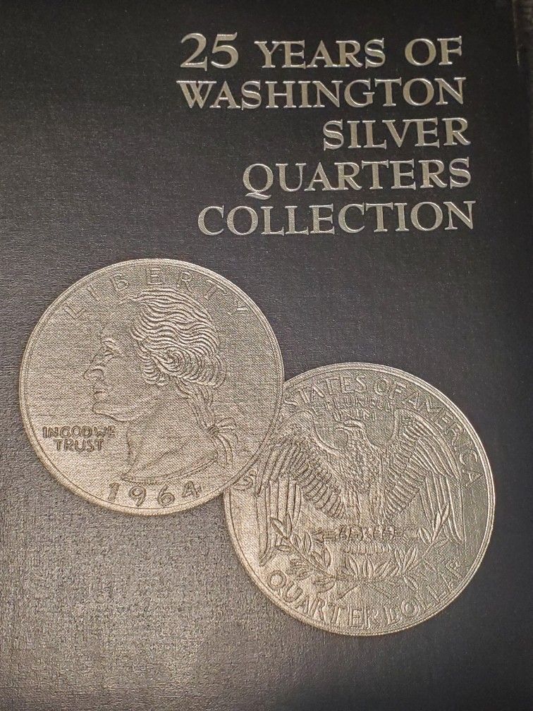 25 Years Of Washington Silver Quarters Book Set! (1940 To 1964)