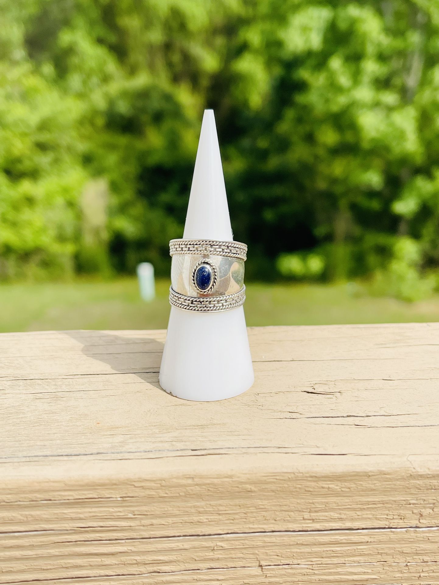 Vintage Sterling Ring with Lapis