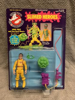 1986 The Real Ghostbusters Slimed Heroes Louis Tully and Four-Eyed Ghost by Kenner  