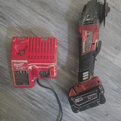 Milwaukee Grinder With Charger And Battery 