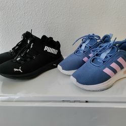 Kids Shoes Adidas & Puma Youth Girl Size 3 & 4