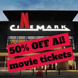 50% Off All Cinemark Tickets