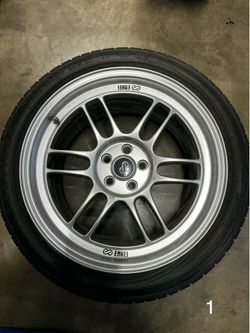 Enkei RPF1 5x100 17x9 +35 with tires