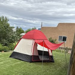 Camping 4 Person Tent With Canopy