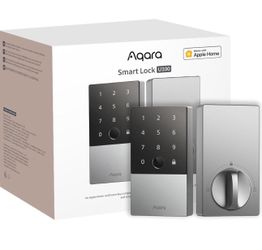 Aqara Smart Lock U100, Fingerprint Door Lock with Apple Home Key, Keyless Entry Door Bluetooth Electronic Deadbolt Lock, IP65 Weatherproof, Supports A