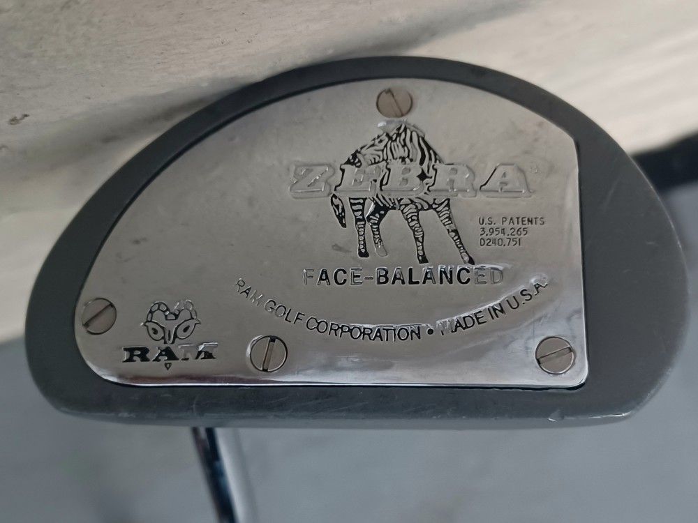 RAM Zebra Face-Balanced Putter Right-Handed 38.5" Golf Steel USA Made Excellent
