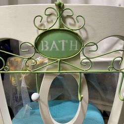 Vintage Over The Door Towel Rack