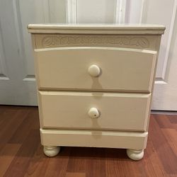 White 2 Drawer Night Stand 