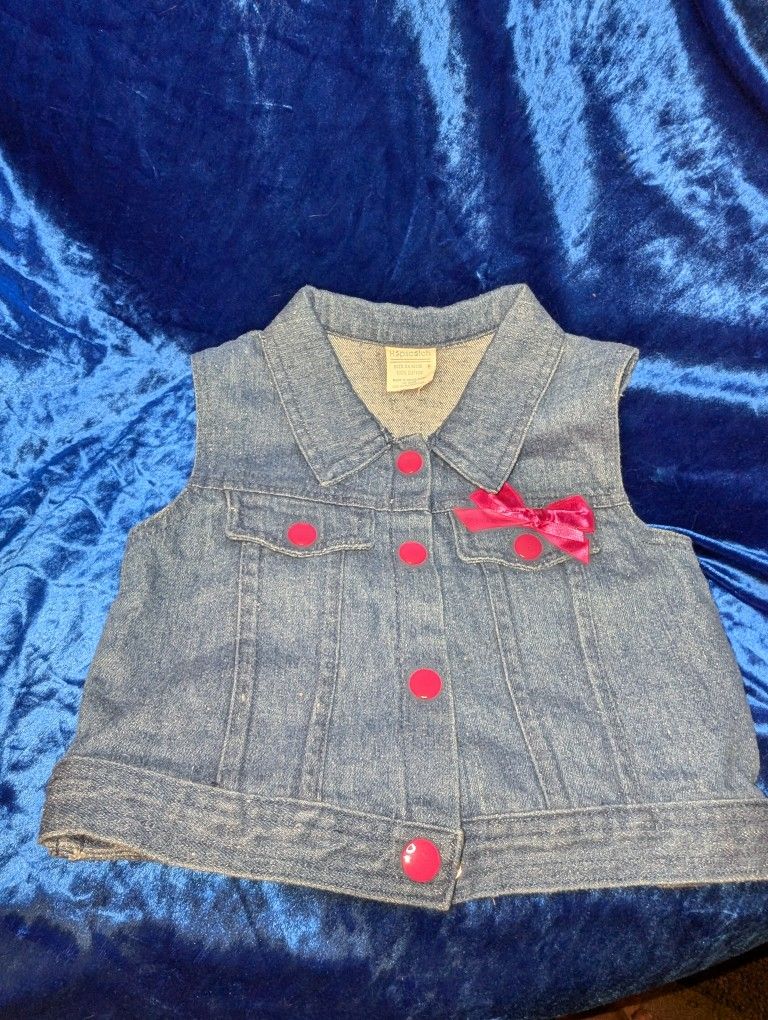 Girls denim vest, 24 months