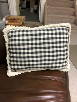 Black Check Pillows Set Of 2. 