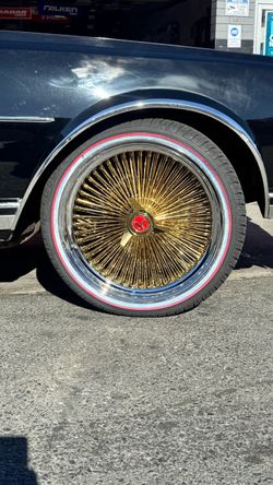 Gold chrome wire wheels for sale