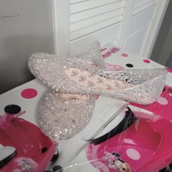 Girls Clear Flats Size 3