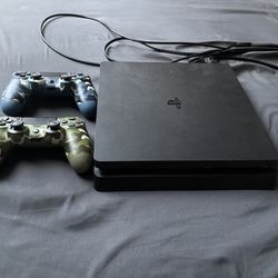PS4 Slim with 2 controllers