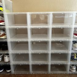 The Container Store Drop Front Shoe Storage Size Large