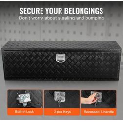 BRAND NEW IN BOX VEVOR Underbody Truck Box, 60 x 17 x 18 in. Pickup Storage Box, Heavy Duty Aluminum Diamond Plate Tool Box with Lock and Keys