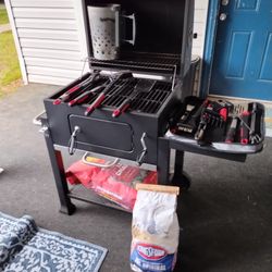 Grill With Charcoal And Accessories