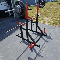 Stozm Adjustable Weight Rack w/Standard Weight Set 