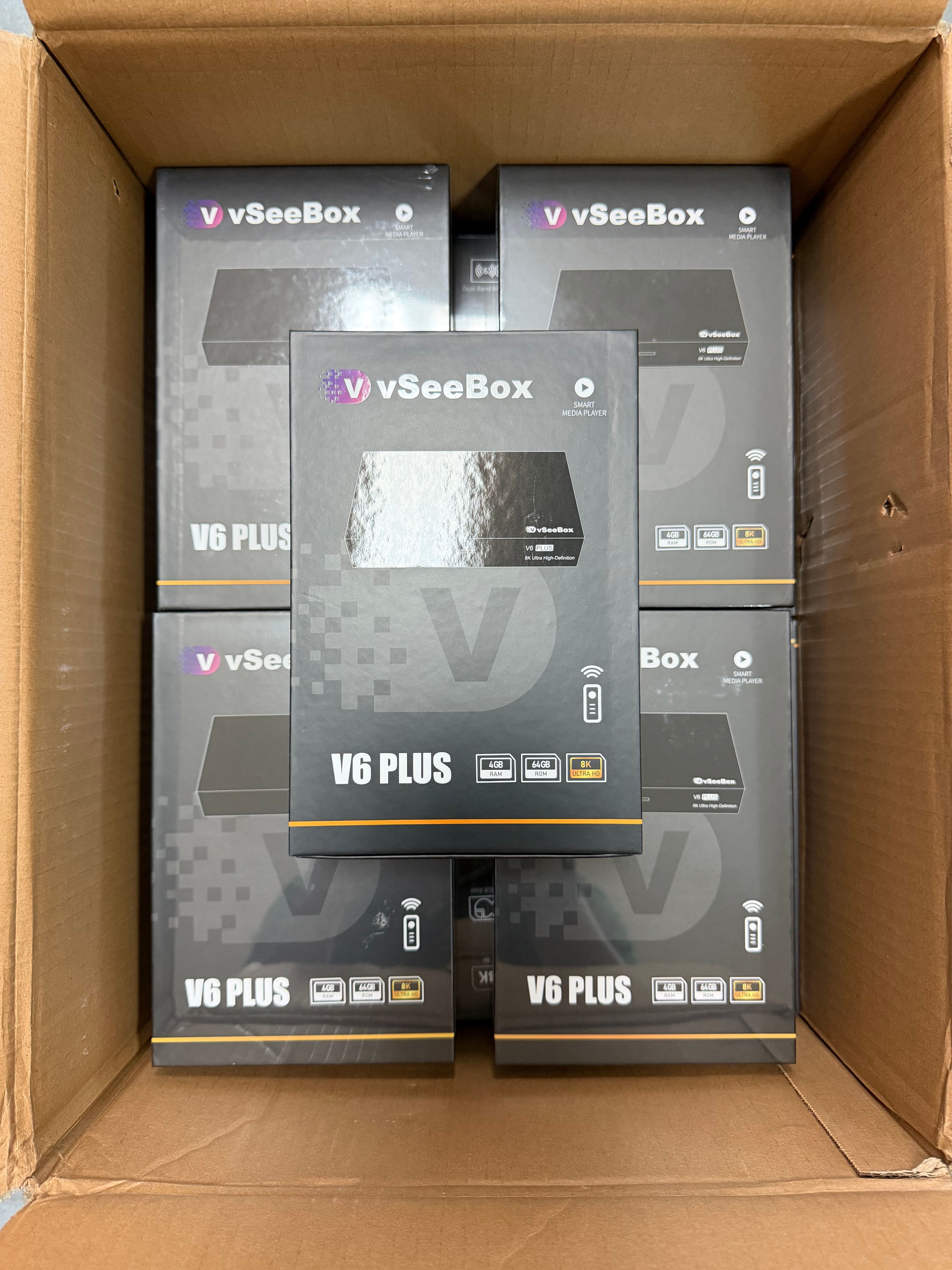 VSeeBox V6 Plus Android Streaming Device 6K UHD Free Channels Unlimited Entertainment Wholesale Bulk Discount Financing Approved